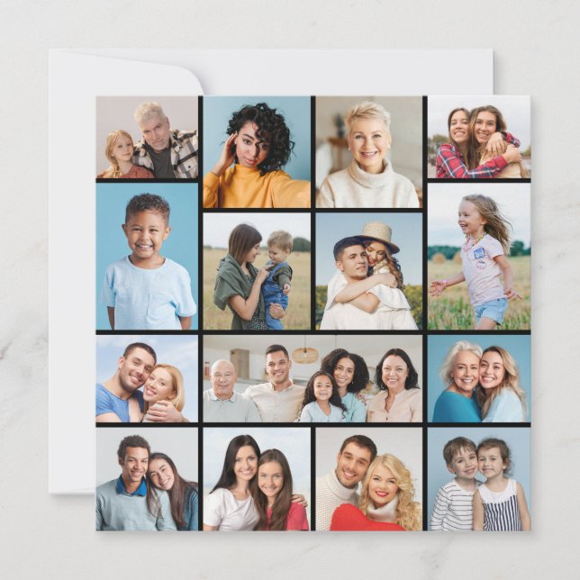 Create Your Own 15 Photo Collage Card (Front)