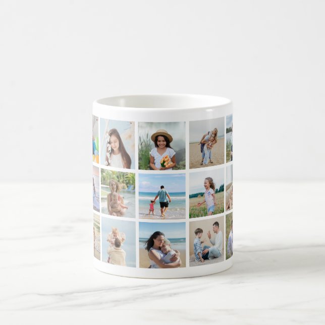 Create Your Own 15 Photo Collage Coffee Mug (Center)