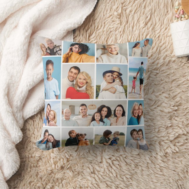 Create Your Own 15 Photo Collage Cushion (Blanket)