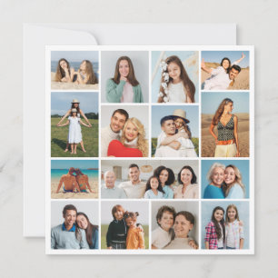 Create Your Own 15 Photo Collage Greeting Card