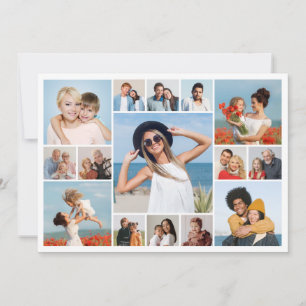 Create Your Own 15 Photo Collage Greeting Card
