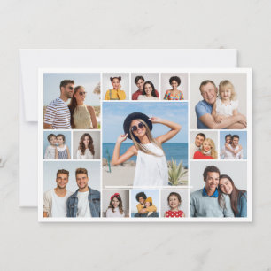 Create Your Own 15 Photo Collage Greeting Card
