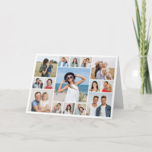 Create Your Own 15 Photo Collage Greeting Card