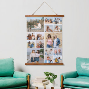 Create Your Own 15 Photo Collage Hanging Tapestry
