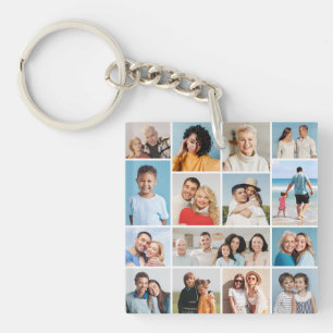 Create Your Own 15 Photo Collage Key Ring