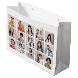Create Your Own 15 Photo Collage Large Gift Bag