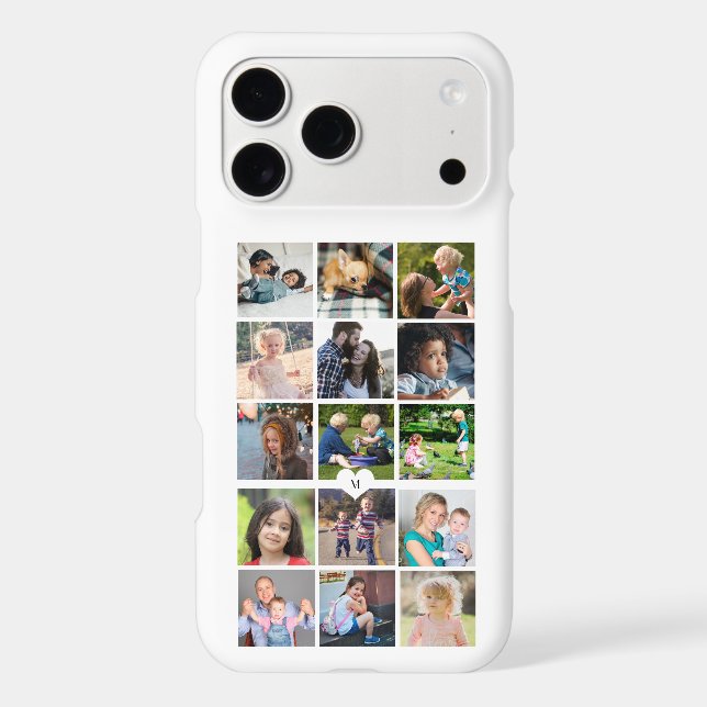 Create your own 15 photo collage monogrammed (Back)