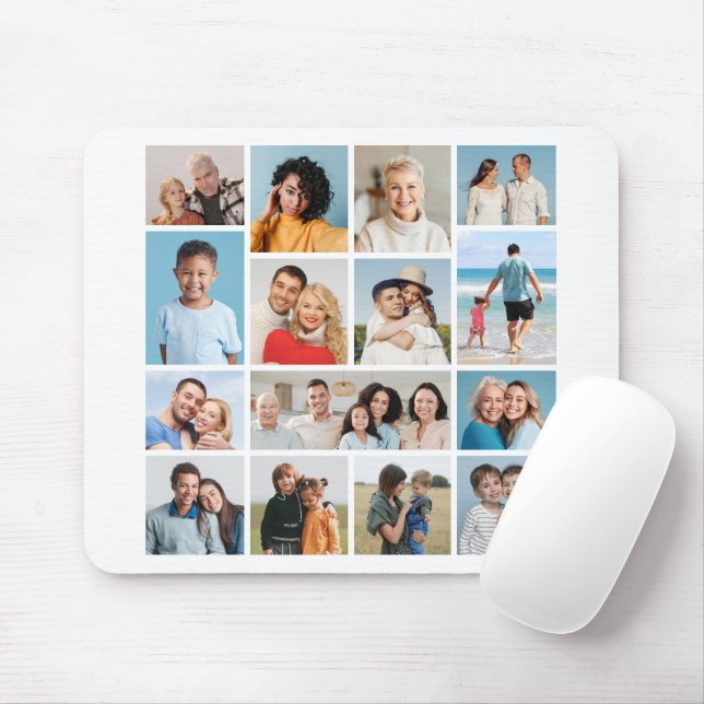 Create Your Own 15 Photo Collage Mouse Mat (With Mouse)