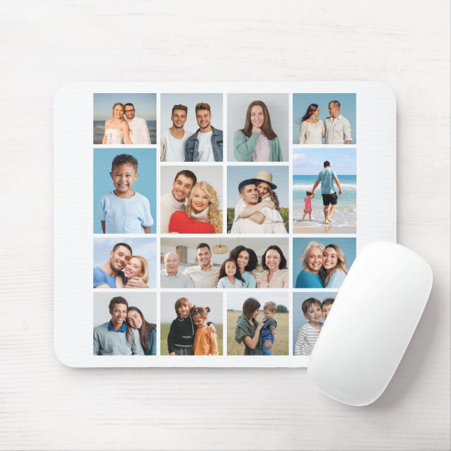Create Your Own 15 Photo Collage Mouse Mat (With Mouse)