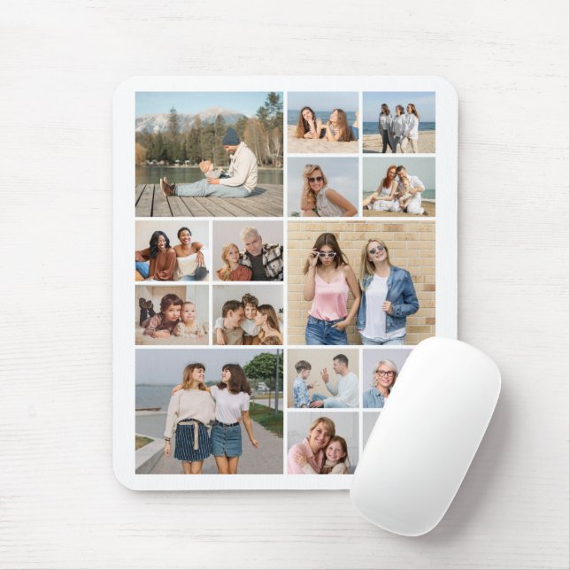 Create Your Own 15 Photo Collage Mouse Mat (With Mouse)