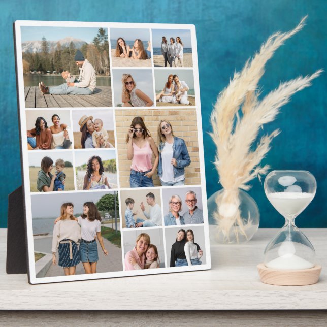 Create Your Own 15 Photo Collage Plaque (Side)