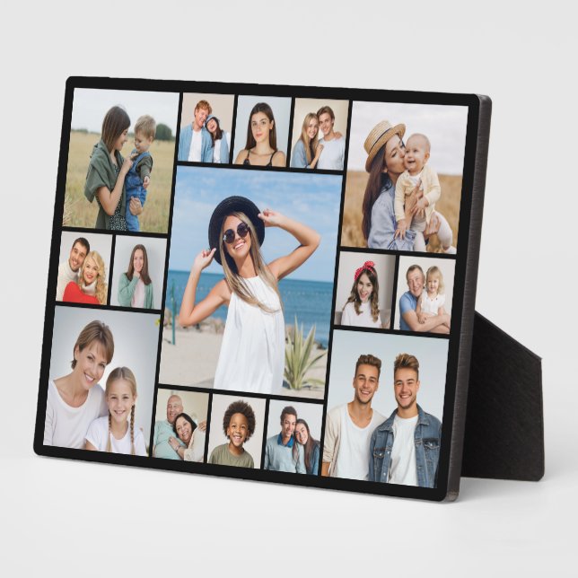 Create Your Own 15 Photo Collage  Plaque (Side)