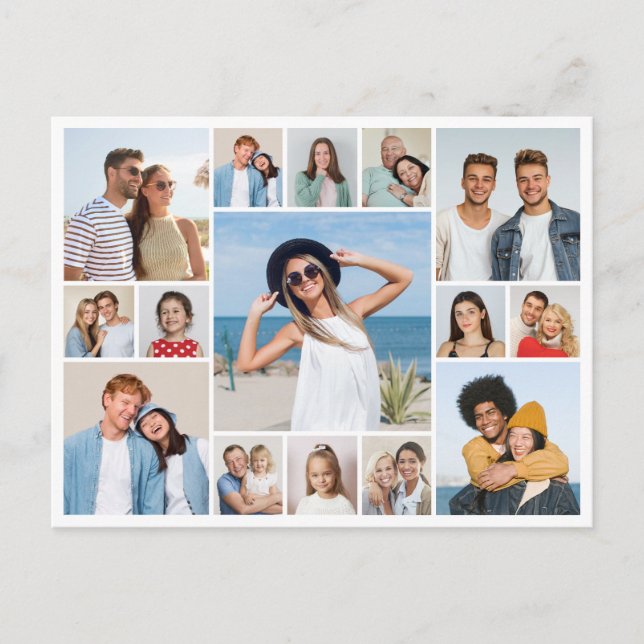 Create Your Own 15 Photo Collage  Postcard (Front)