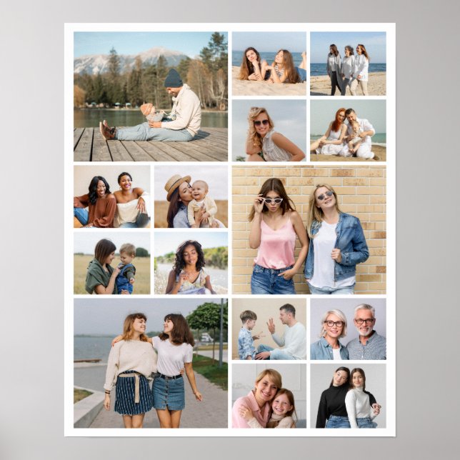 Create Your Own 15 Photo Collage Poster (Front)