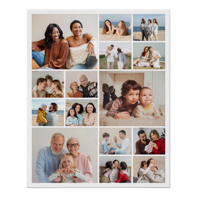 Create Your Own 15 Photo Collage Poster (Front)
