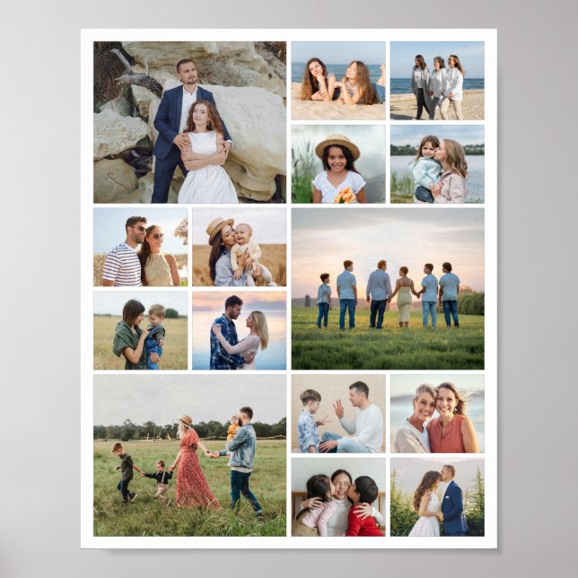 Create Your Own 15 Photo Collage Poster (Front)