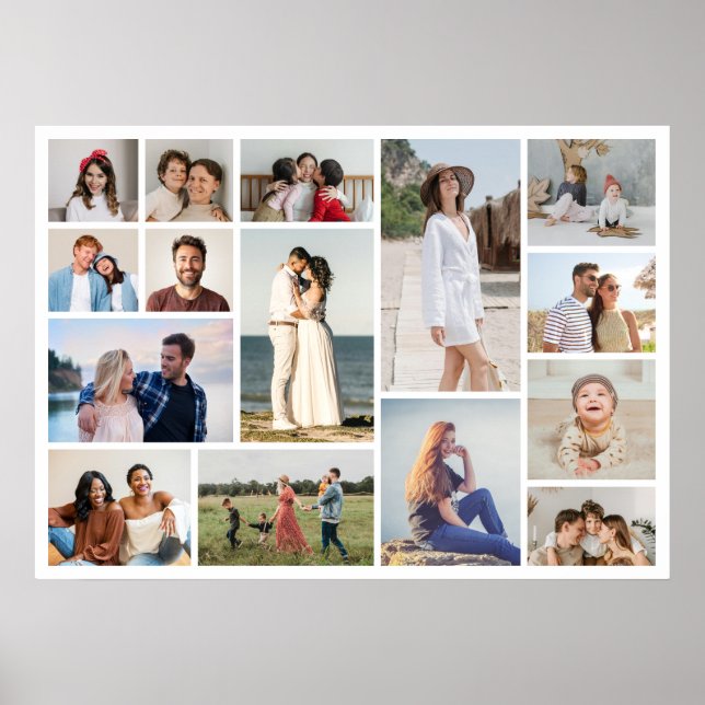 Create Your Own 15 Photo Collage Poster (Front)