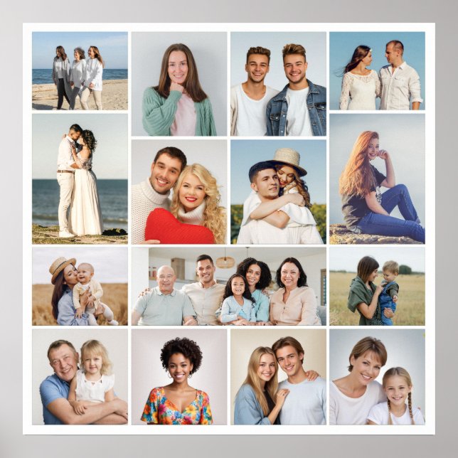 Create Your Own 15 Photo Collage Poster (Front)