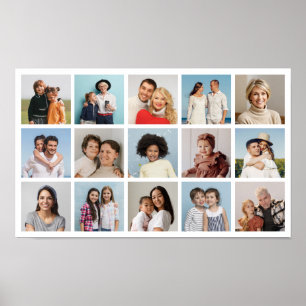 Create Your Own 15 Photo Collage Poster