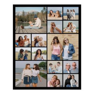 Create Your Own 15 Photo Collage Poster
