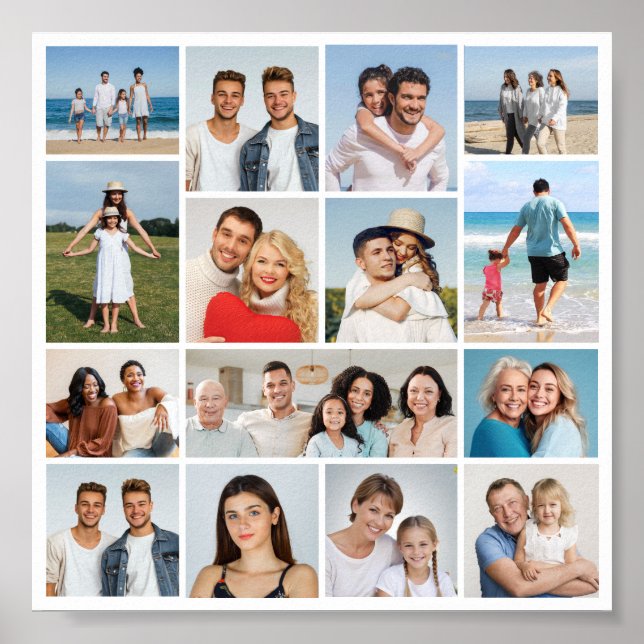 Create Your Own 15 Photo Collage Poster (Front)