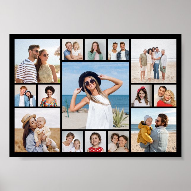 Create Your Own 15 Photo Collage Poster (Front)