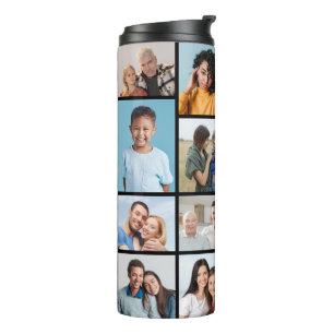 Create Your Own 15 Photo Collage Thermal Tumbler