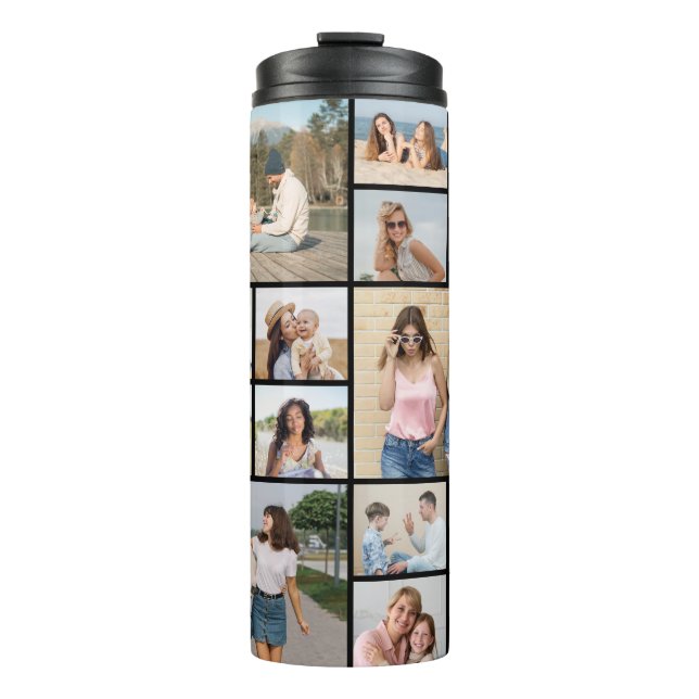 Create Your Own 15 Photo Collage Thermal Tumbler (Front)