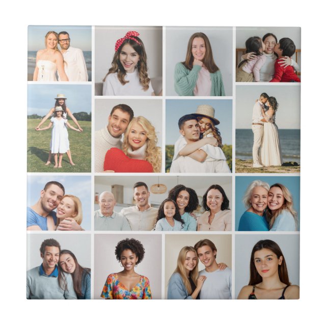 Create Your Own 15 Photo Collage Tile (Front)