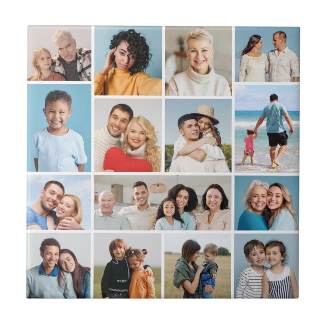 Create Your Own 15 Photo Collage Tile (Front)