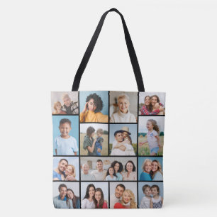 Create Your Own 15 Photo Collage Tote Bag