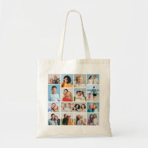 Create Your Own 15 Photo Collage Tote Bag
