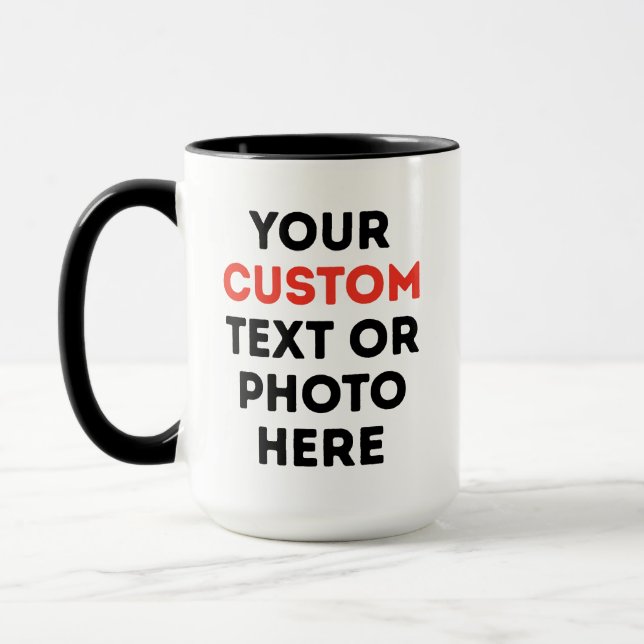 Create Your Own 15oz Two Tone Coffee Mug (Left)