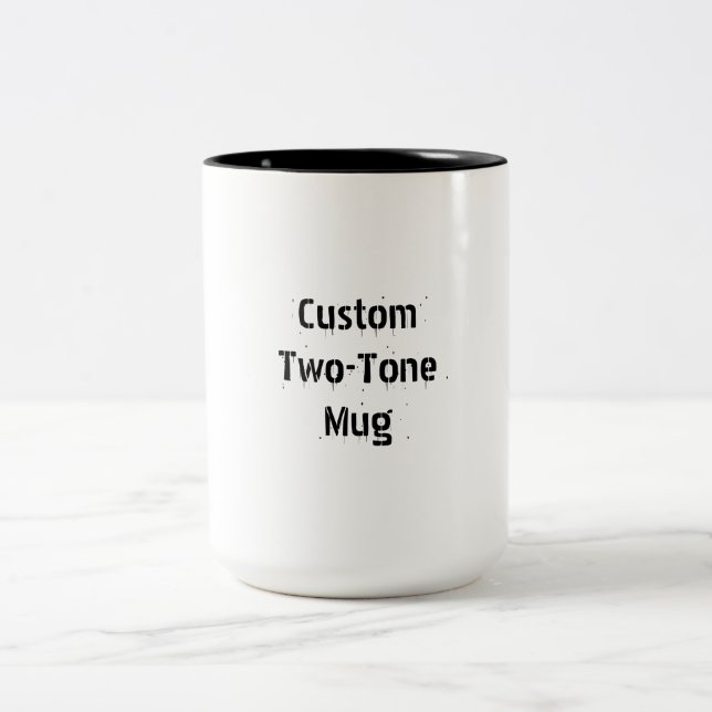 Create Your Own 15oz Two Tone Coffee Mug (Center)