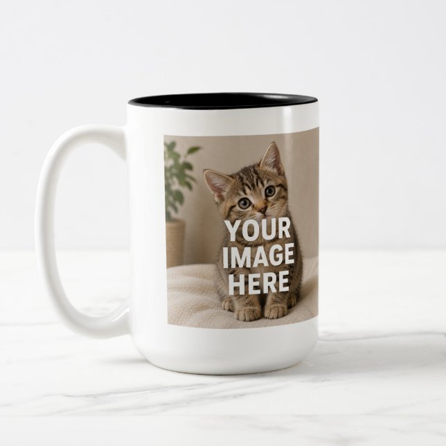 Create Your Own 15oz Two Tone Coffee Mug (Left)