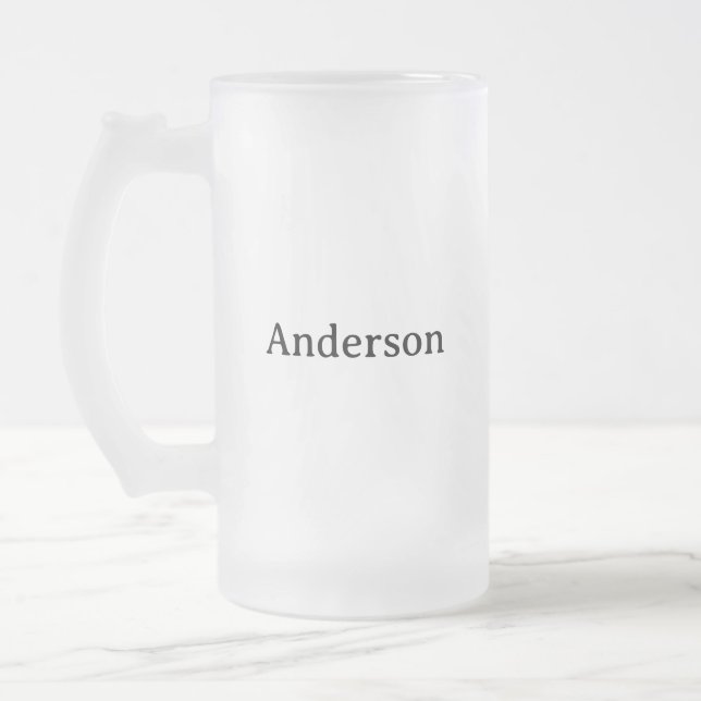 Create Your Own 16 oz  Frosted Glass Beer Mug (Left)