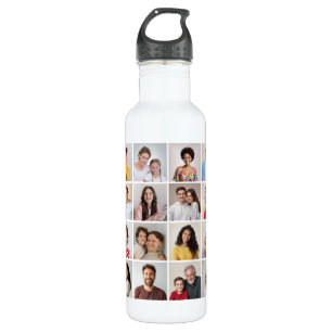 Create Your Own 16 Photo Collage 710 Ml Water Bottle