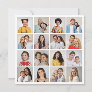Create Your Own 16 Photo Collage All Occasion Card