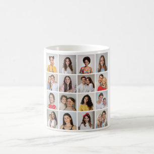 Create Your Own 16 Photo Collage Coffee Mug