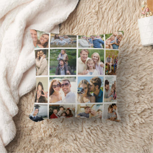Create your Own 16 Photo Collage  Cushion