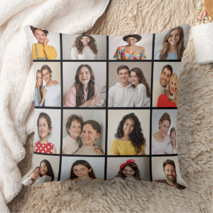 Create Your Own 16 Photo Collage Cushion