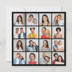 Create Your Own 16 Photo Collage Greeting Card