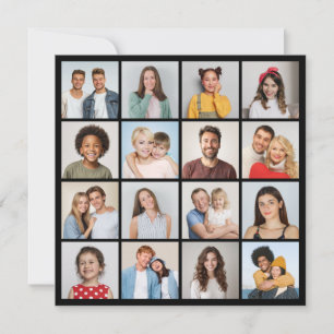 Create Your Own 16 Photo Collage Greeting Card