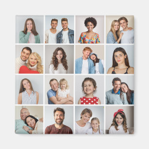 Create Your Own 16 Photo Collage  Magnet