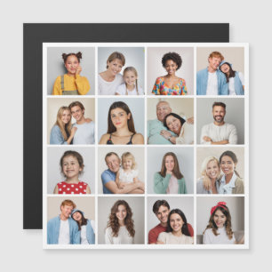 Create Your Own 16 Photo Collage Magnetic Card