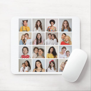 Create Your Own 16 Photo Collage Mouse Mat
