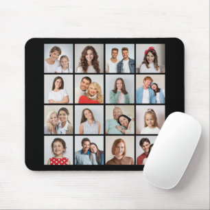 Create Your Own 16 Photo Collage Mouse Mat