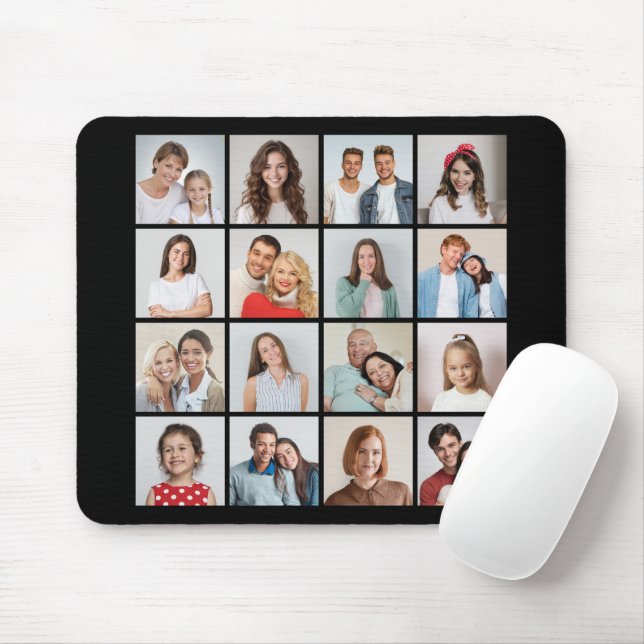Create Your Own 16 Photo Collage Mouse Mat (With Mouse)