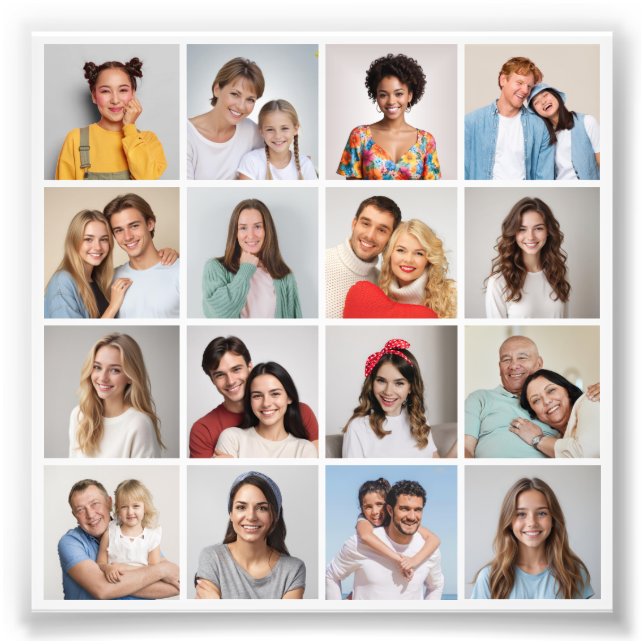 Create Your Own 16 Photo Collage Photo Enlargement (Front)