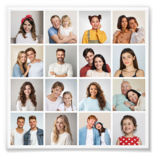 Create Your Own 16 Photo Collage Photo Enlargement Print